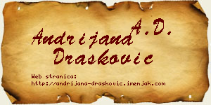 Andrijana Drašković vizit kartica